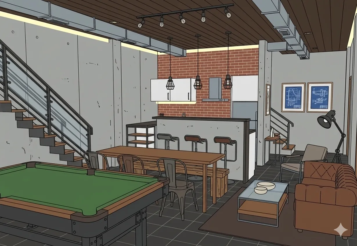 Industrial Loft before