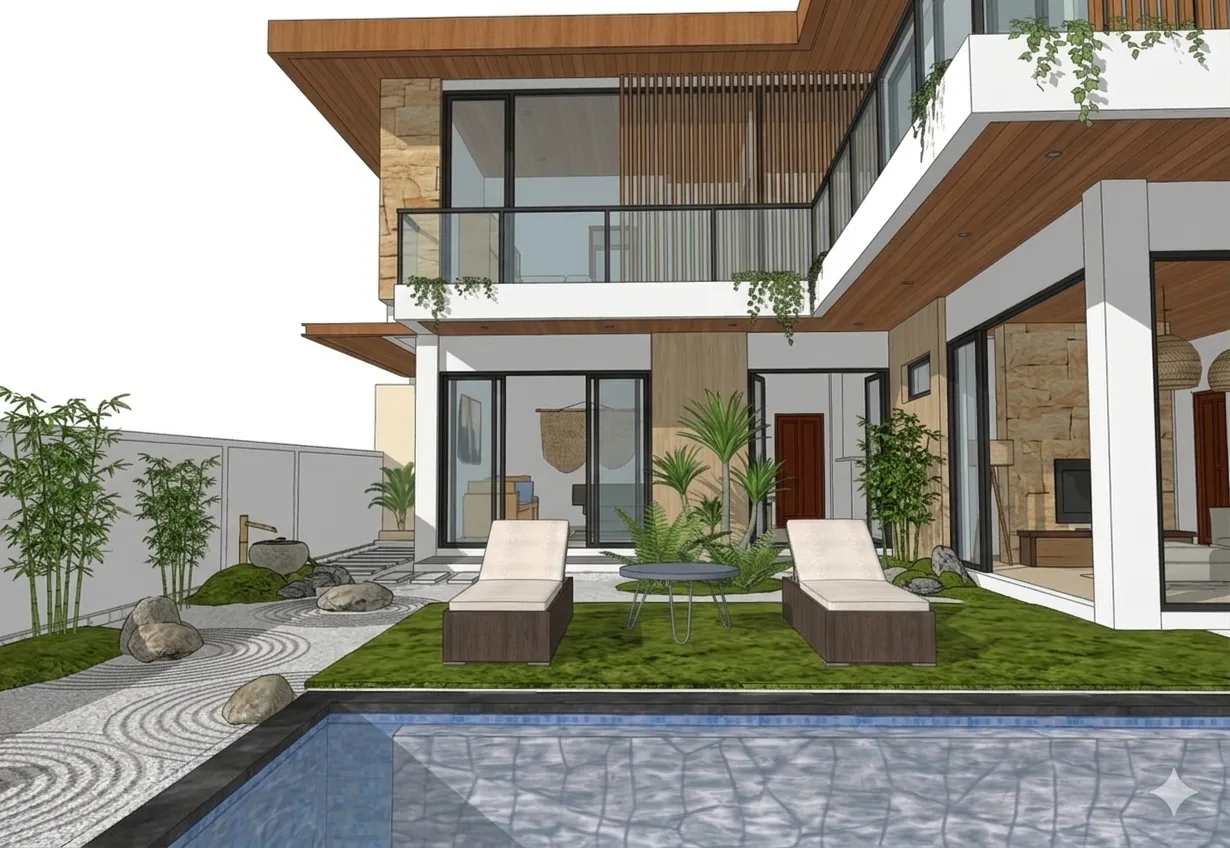 Japanese Zen Garden before