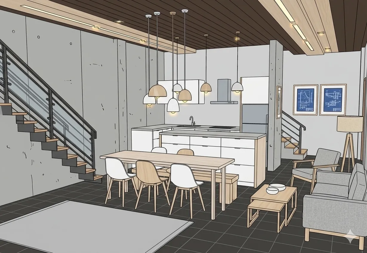 Scandinavian Kitchen before