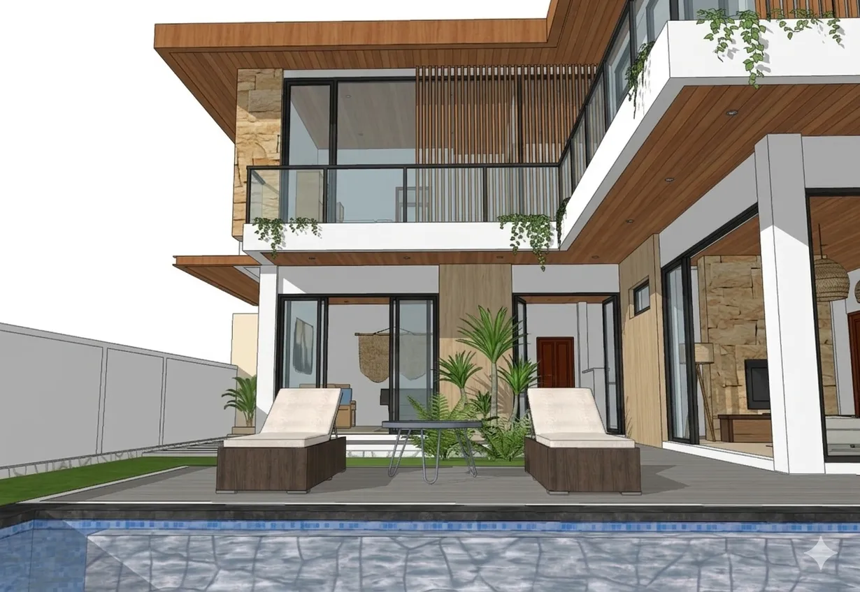 Tropical Villa before